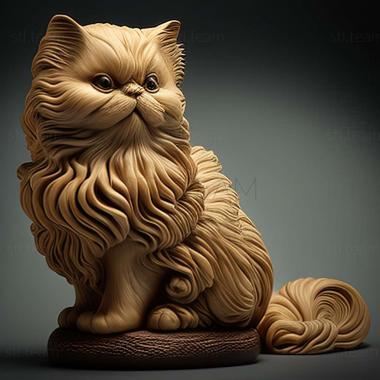 3D model Asian Semi longhair cat (STL)